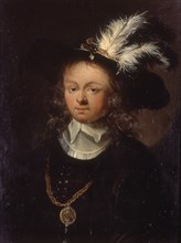 Schalken, Young man with feathers in his hat