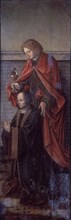 Anonyme, La Vie et Le martyre de Sainte Catherine -Un chevalier donateur et Saint Jean - Polyptique