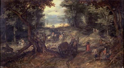 Jan Bruegel, dit de Velours1568/1625
BOSQUE-T.0,47X0,80-NºPRADO 1885
Madrid, musée du