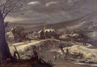 Momper (de), Landscape with Ice skaters