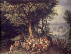 Jan Bruegel, the Elder 1568/1625
PAISAJE CON SAN JUAN PREDICANDO-C.0,44X0,57-NºPRADO 1412
Madrid,