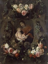 Seghers, La Vierge et l'Enfant dans une guirlande