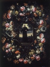 Perez (Bartolomé), Saint François Xavier dans une guirlande