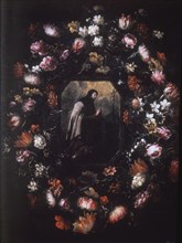 Perez (Bartolomé), Sainte Thérèse de Jésus dans une guirlande