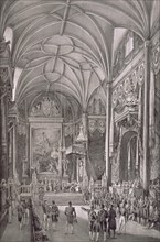 BLANCHARD
JURA DE ISABEL II COMO PRINCESA DE ASTURIAS EN 1833  EN S JERONIMO EL REAL-CORTES