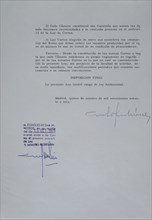 PROYECTO DE LEY PARA REFORMA POLITICA 1977-PG 3-FIRMADO POR ADOLFO SUAREZ
MADRID, CONGRESO DE LOS