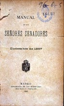 MANUAL DE SENADORES(TEXTOS LEGALES ESENCIALES PARA CONSULTAR POR SENADORES)
MADRID,