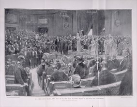 BENLLIURE MARIANO 1862/1947
ILUSTRAC ESP/AMER-ACTO DE JURA DE ALFONSO XIII EN PALACIO