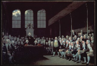 Hickel, William Pitt s'adressant à la Chambre des Communes à propos de la déclaration de guerre de la France (1793)