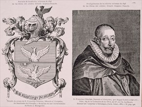 FRANCISCO SANCHEZ, LLAMADO EL ESCEPTICO-1550-1623- Y ESCUDO DE ARMAS - CATEDRATICO DE MEDICINA Y