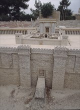 MURALLA CON PUERTA DE ACCESO Y TEMPLO DE HERODES
JERUSALEN, MAQUETA DE JERUSALEN
ISRAEL