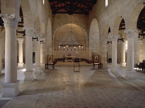 INTERIOR-VISTA GENERAL-RECONSTRUIDA IMITANDO LA CAPILLA DEL S V-SUELO DE MOSAICOS