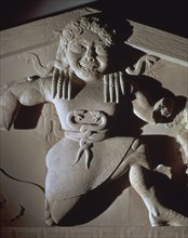 RELIEVE DE GORGONA(HIJA MONSTRUOSA DE FORCIS)600 AC-PERTENECE AL TEMPLO DE ARTEMIS
CORFU, MUSEO