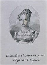 CRUZ Y RIOS LUIS DE 1776/1853
GRABADO-INFANTA  LUISA CARLOTA
MADRID, BIBLIOTECA