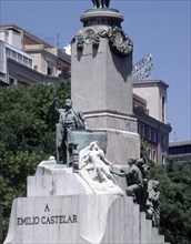 MONUMENTO A EMILIO CASTELAR-DET DE LA BASE DEL MONUMENTO CON ESCULTURAS
MADRID,