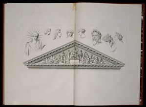 PONZANO PONCIANO 1813/77
DIBUJO-FRONTON DE LA FACHADA PRINCIPAL DE PALACIO DEL CONGRESO ESCULPIDO