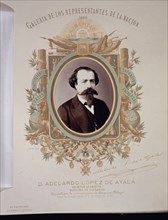 GALERIA REPRESENTANTES DE LA NACION 1869-D.ADELARDO LOPEZ DE AYALA-DIPUTADO POR ANTEQUERA
MADRID,