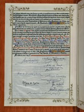 Oath of Prince Juan Carlos for the succession of the throne of Spain