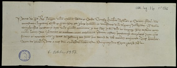 ARCHIVO DE CERDEÑA-CARTA REAL DE PEDRO IV CONFRIMANDO ORDENANZAS HEREDITARIAS EN ALGUER 1356