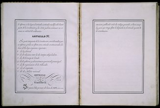 CONSTITUCION DE 1856-DOBLE PAGINA-ARTICULO 92
MADRID, CONGRESO DE LOS