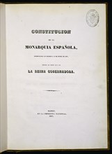 CONSTITUCION PROMULGADA EN MADRID EL 18/6/1837-IMPRESA POR ORDEN DE LA REINA GOBERNADORA-IMPRENTA