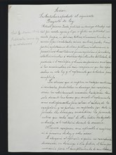 LAS CORTES APRUEBAN PROYECTO DE LEY  4/3/1904"SOBRE EL TRABAJO EN DOMINGO"
MADRID, CONGRESO DE LOS
