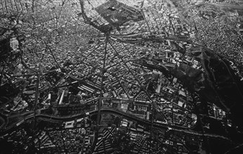 FOTOGRAFIA ANTIGUA-VISTA AEREA DE MADRID-RIO MANZANARES