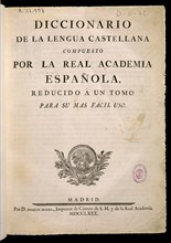 Couverture du dictionnaire Real Academia