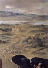 Zurbaran, Defence of Cadiz against the English - Main tower - Landscape (detail)