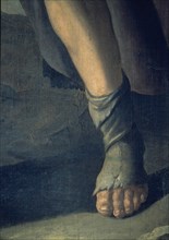 Zurbaran, Martyrdom of James - Foot of the executioner (detail)