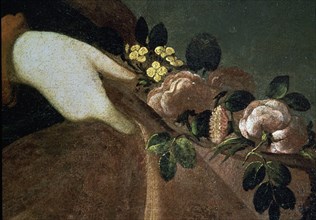 Zurbaran, Sainte Casilda ou sainte Isabelle du Portugal - Détail des roses