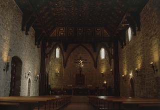 INTERIOR DE LA IGLESIA DE SANTA MARIA- RESTAURADA DESPUES DEL INCENDIO DE 1936
BUITRAGO, IGLESIA