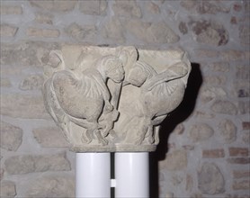 MUSEO - CAPITEL ROMANICO DECORADO CON ANIMALES FANTASTICOS- S XII
BOTAYA, MONANSTERIO DE SAN JUAN