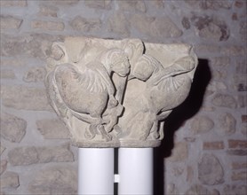 MUSEO - CAPITEL ROMANICO DECORADO CON ANIMALES FANTASTICOS- S XII
BOTAYA, MONANSTERIO DE SAN JUAN