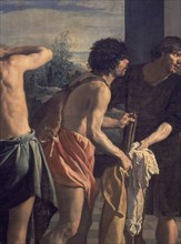 Velázquez, Joseph's tunic (detail Joseph's brothers)