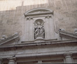 EXTERIOR - DETALLE DE LA HORNACINA DE LA PORTADA LATERAL - S XVII
ALICANTE, COLEGIATA SAN NICOLAS