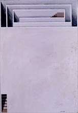 PEREZ VILLALTA GUILLERMO 1948-
TORRE DEL OBSERVADOR- 1993 - 100x70- CARTON/TABLE- DE LA SERIE
