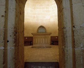 MESA DE ALTAR CON DECORACION MUDEJAR EN EL PISO ALTO DEL EDICULO
SEGOVIA, IGLESIA DE LA VERA