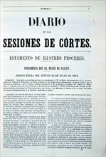 SESION REGIA (1ª DE LA REINA REGENTE Mª CRISTINA) 24/7/1834 - PRESIDIDA POR EL DUQUE DE