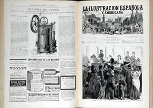ILUSTRACION ESPAÑOLA Y AMERICANA 15/10/1876- LLEGADA DE ISABEL II CON ALFONSO XII A MADRID
MADRID,