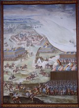 GRANELLO/TAVARON/CASTELLO/CAMBIASSO
DET- BATALLA DE SAN QUINTIN (1557) - PINTURA AL FRESCO 1585-