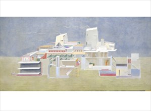 QUINTERO DANIEL 1949/
LA VUELTA DE NOAH - 2001-  89x180 - MIXTA/TELA
MADRID, COLECCION DANIEL