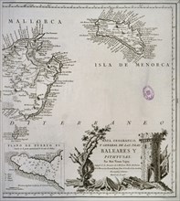 LOPEZ TOMAS 1730/1802
MAPA GEOGRAFICO Y GENERAL DE LAS ISLAS BALEARES Y PITHYUSAS - 1793
MADRID,