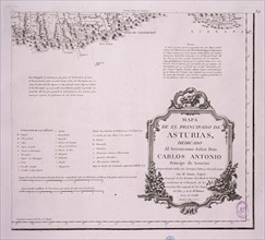 LOPEZ TOMAS 1730/1802
MAPA DEL PRINCIPADO DE ASTURIAS DEDICADO AL PRINCIPE DE ASTURIAS CARLOS