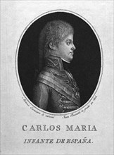 CARNICERO ANTONIO 1748/1814
CARLOS MARIA INFANTE DE ESPAÑA - GRABADO POR JUAN BRUNETTI EN