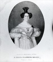 CAMARON V 
MARIA FRANCISCA DE BRAGANZA - INFANTA DE ESPAÑA - 1814/1848 - GRABADO S XIX
MADRID,