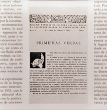 PAGINA INICIAL DEL PRIMER NUMERO DE LA REVISTA NOS DIRIGIDA POR VICENTE RISCO