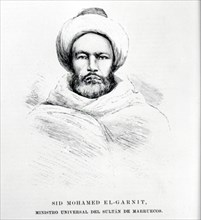 MOHAMED EL-GARNIT MINISTRON DEL SULTAN DE MARRUECOS - GRABADO S XIX
MADRID, BIBLIOTECA NACIONAL