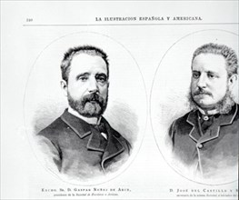 GASPAR NUÑEZ DE ARCE - PRESIDENTE DE LA SOCIEDAD DE ESCRITORES Y ARTISTAS - 1834/1903
MADRID,