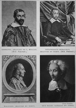 GASSENDI(1532/1655) - RENAUDOT(1586/1653) - MALPIGHI(1628/1694) - PATIN(1601/1672) - MEDICOS S